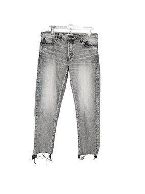 Moussy Jeans Womens 31 Gray Cotton Mid Rise Button Fly Skinny *Read*